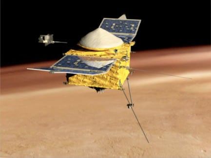 
			Artist's Concept of MAVEN side view - NASA Science			
