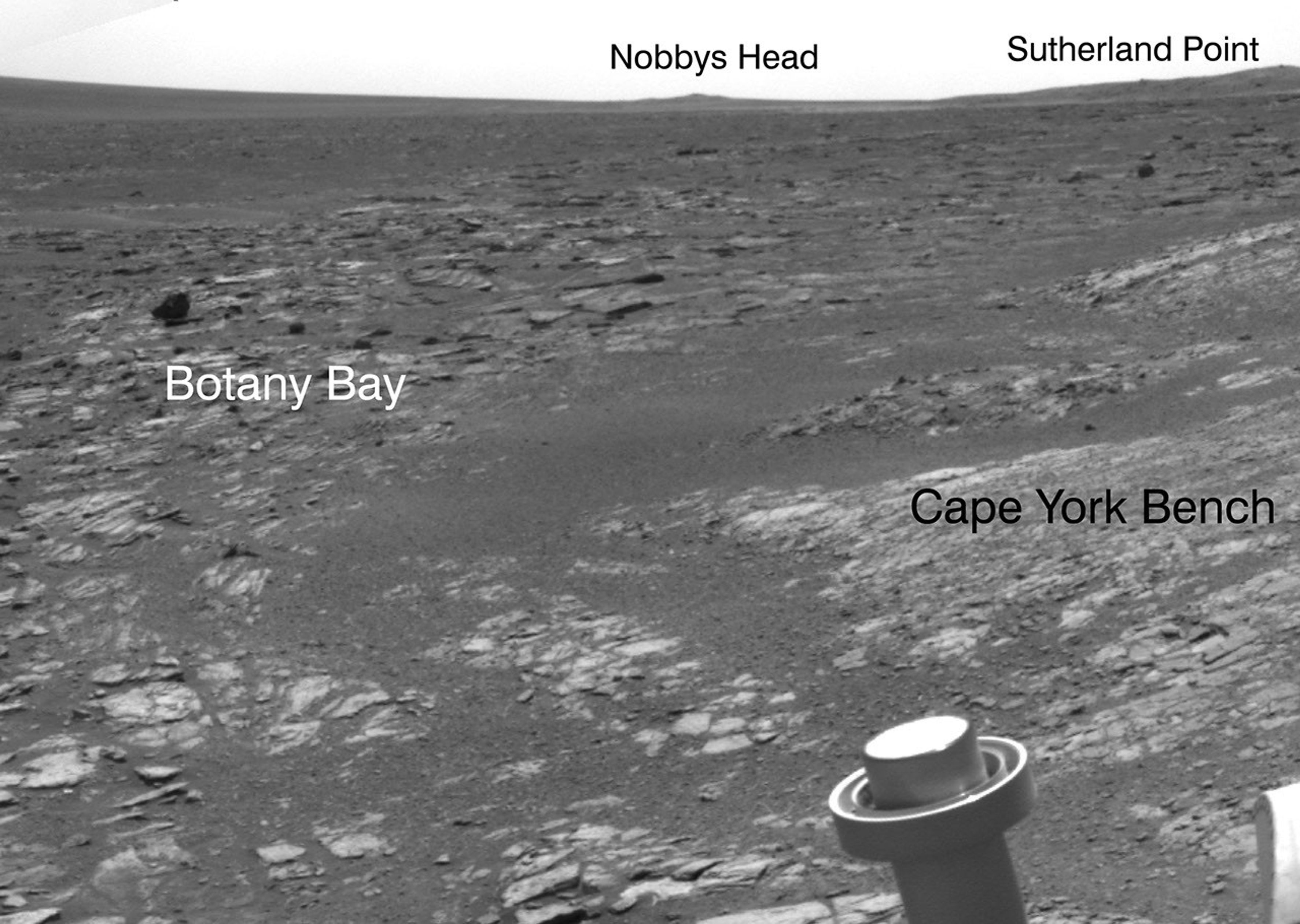 NASA's Mars Exploration Rover Opportunity used its navigation camera to acquire this view looking toward the southwest on the mission's 3,315th Martian day, or sol (May 21, 2013).