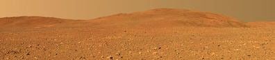 This image from the panoramic camera on NASA's Mars Exploration Rover Spirit shows a forward-looking view of a portion of the "Columbia Hills."