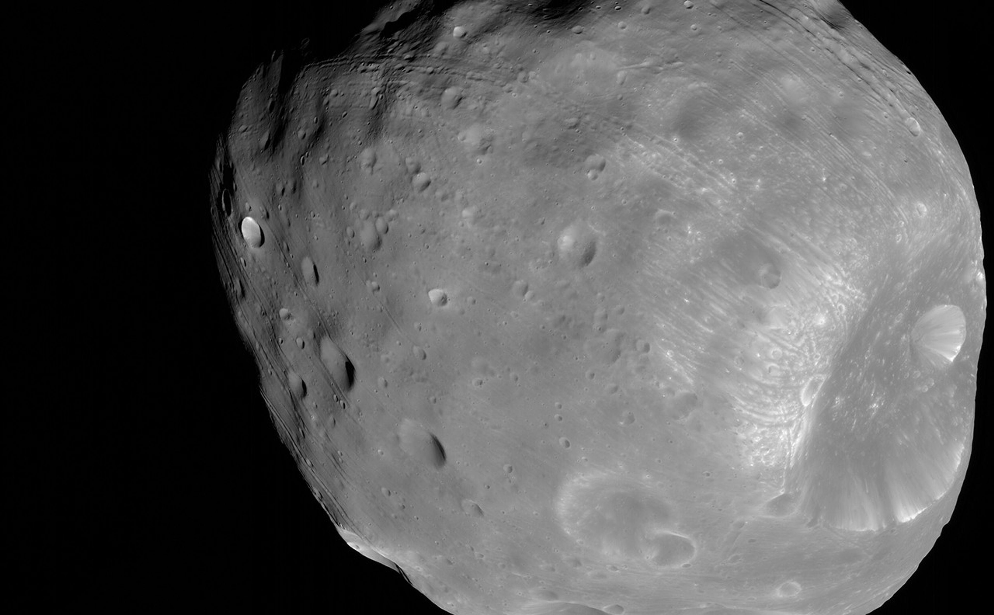 Phobos from 6,800 Kilometers
