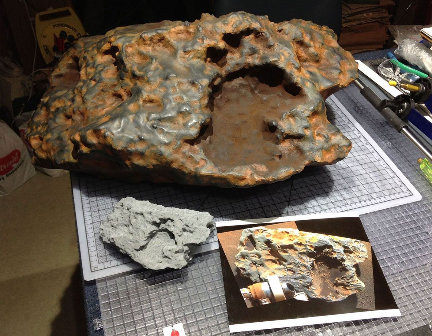 The "Block Island" meteorite 3D model, reproduced at NASA's Jet Propulsion Laboratory.