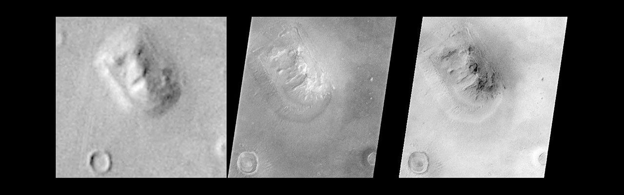 Mars Orbiter Camera Views the “Face on Mars” - Comparison with