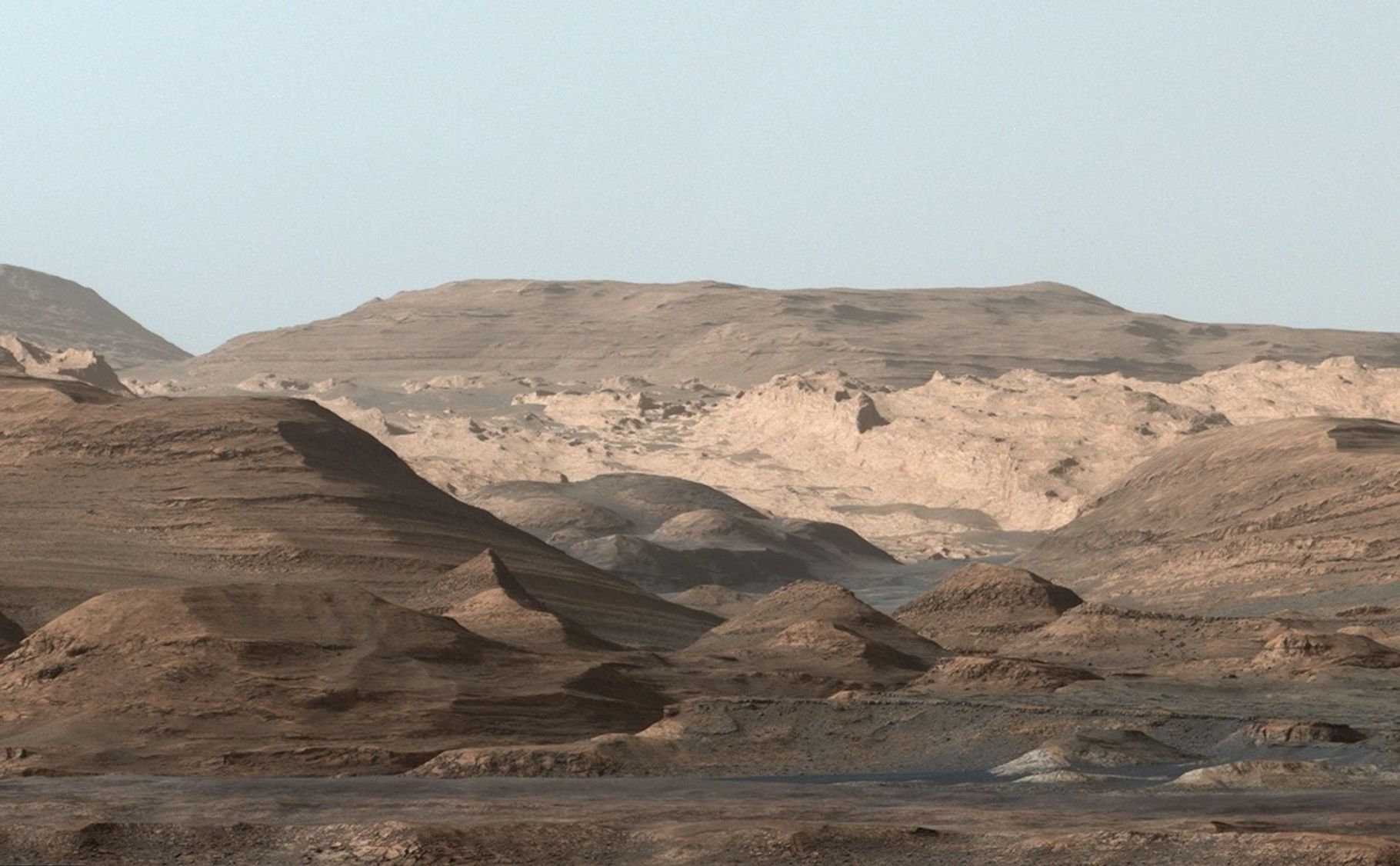 Paysage martien vu par Curiosity