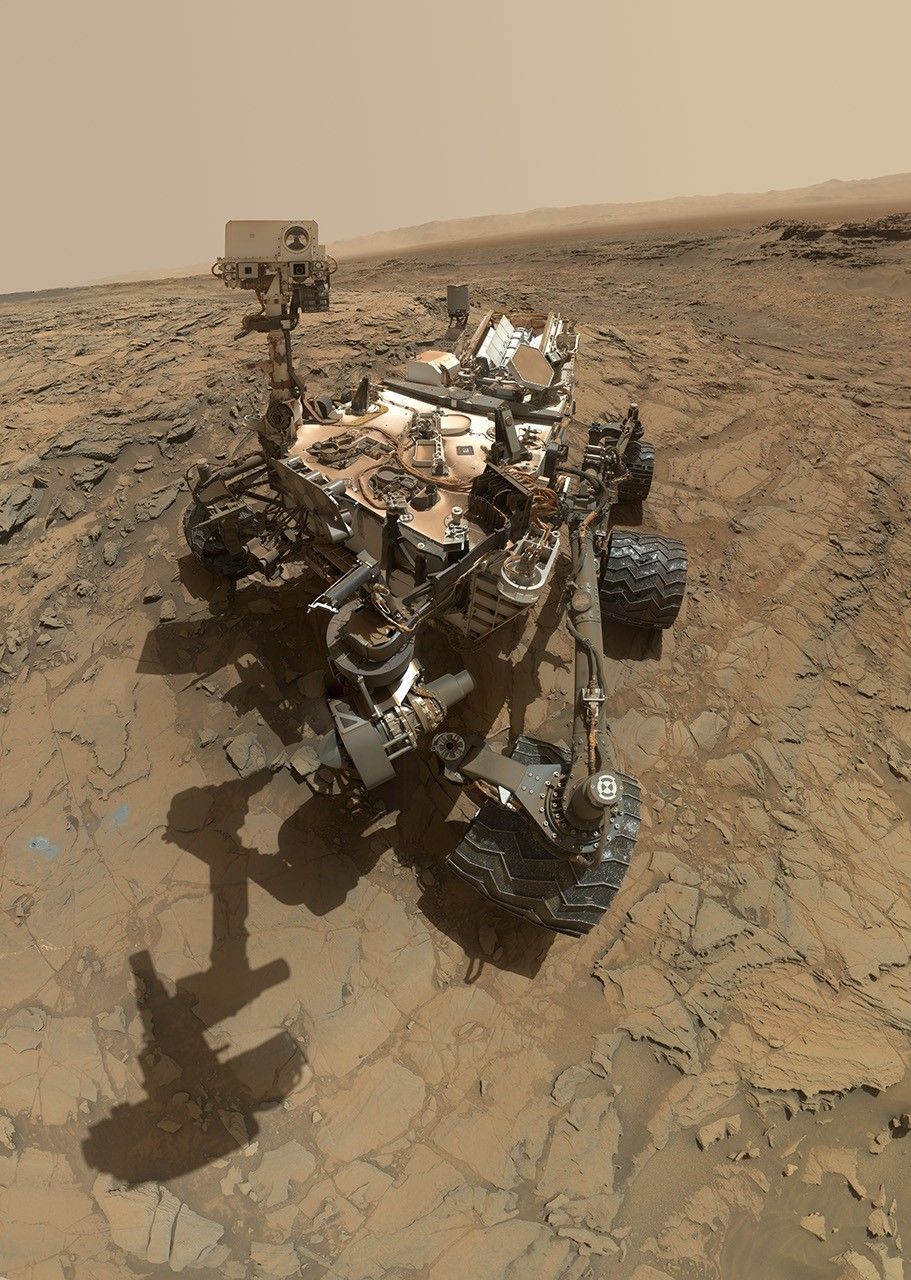 This self-portrait of NASA's Curiosity Mars rover shows the vehicle at the "Big Sky" site, where its drill collected the mission's fifth taste of Mount Sharp. It was taken on Oct. 6, 2015, PDT.