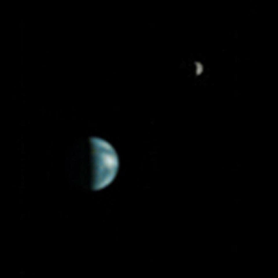 This is the first image of Earth ever taken from another planet that actually shows our home as a planetary disk