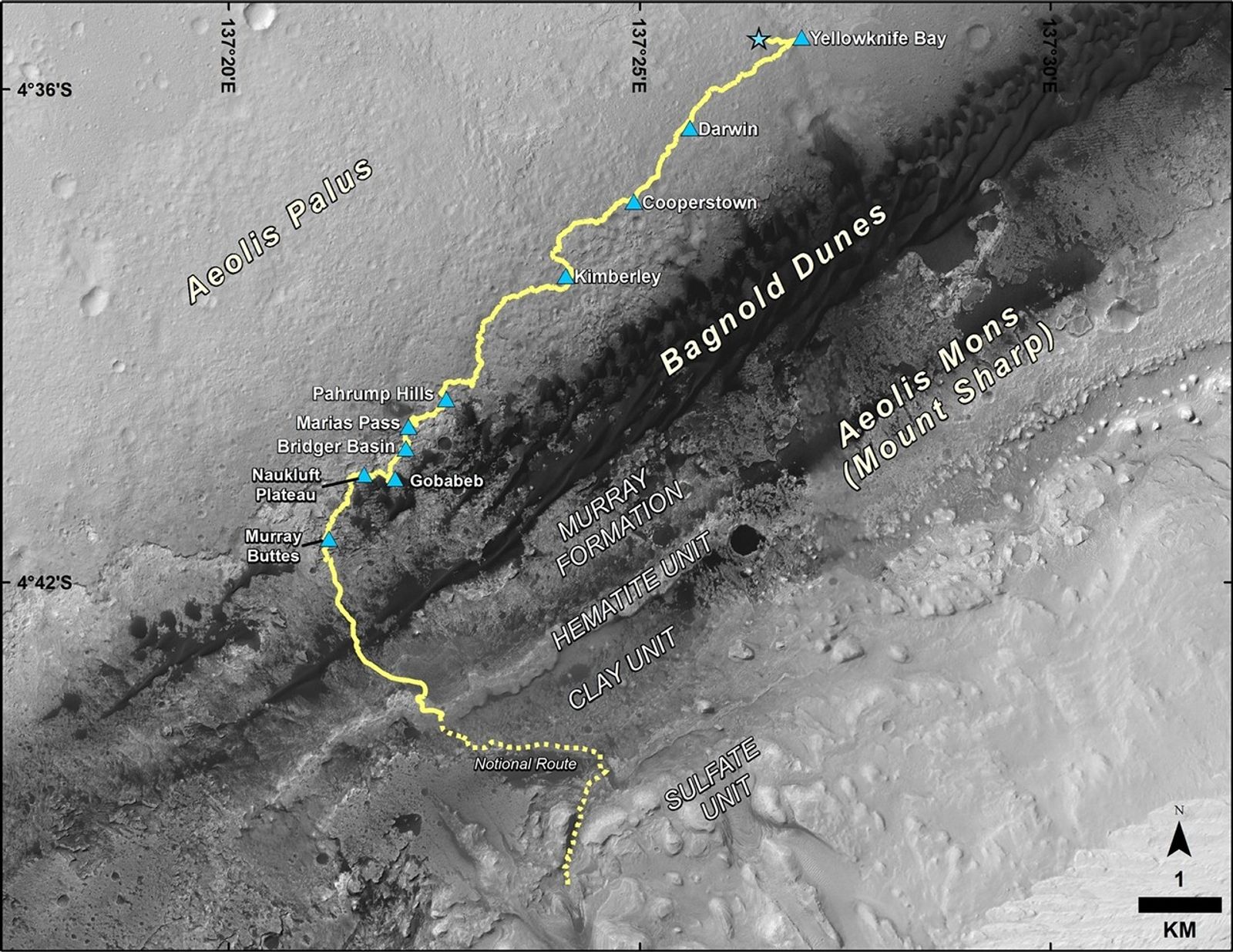 
			Curiosity Destinations for Second Extended Mission - NASA Science			