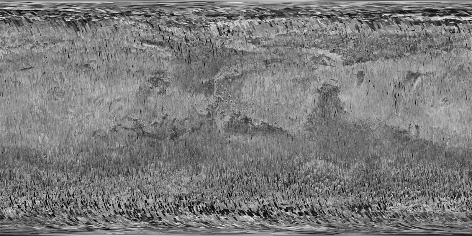 In early 2017, after more than a decade of observing Mars, the Context Camera on NASA's Mars Reconnaissance Orbiter (MRO) surpassed 99 percent coverage of the entire planet.  This mosaic shows that global coverage. No other camera has ever imaged so much of Mars in such high resolution.