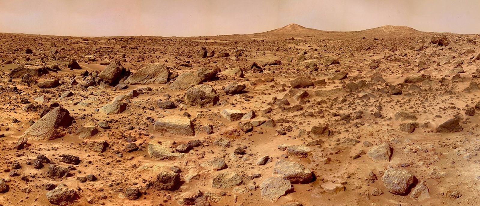 The Twin Peaks are modest-size hills to the southwest of the Mars Pathfinder landing site. They were discovered on the first panoramas taken by NASA's IMP camera on the 4th of July, 1997, and identified in Viking Orbiter images taken over 20 years ago.