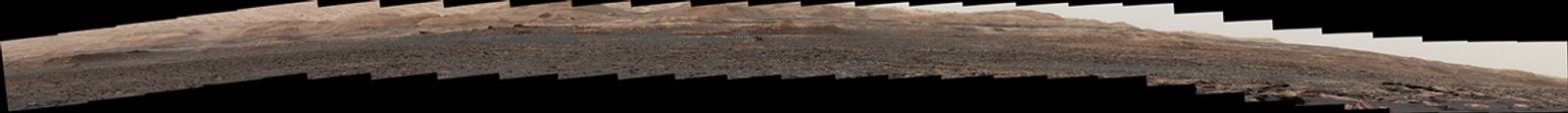 This early 2017 look ahead from the Mastcam of NASA's Curiosity Mars rover includes four geological layers to be examined by the mission, and higher reaches of Mount Sharp beyond the planned study area. "Vera Rubin Ridge" sits just above the reddish foreground rocks of the Murray formation.