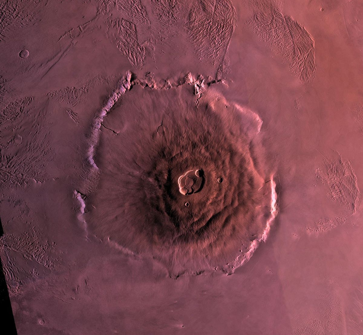 Olympus Mons digital mosaic from NASA Viking Orbiter 1