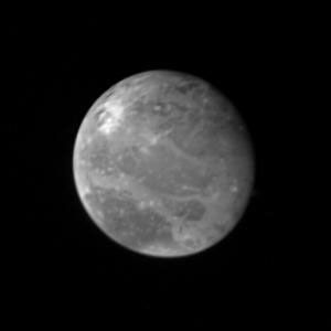 This photo of Ganymede, largest of Jupiter's Galilean satellites and the third from the planet, was taken shortly after midnight March 1, 1979 by NASA's Voyager 1 from a distance of 2.6 million miles (4.2 million kilometers).