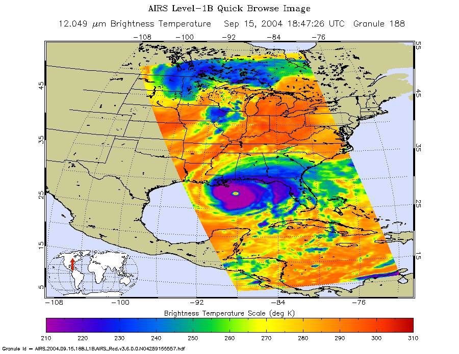 as seen by the Atmospheric Infrared Sounding System (AIRS) on NASA's Aqua.