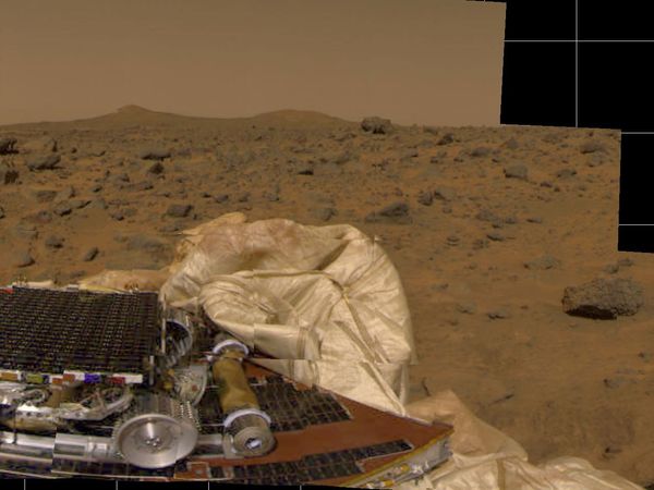 Martian Terrain, Unfurled Rover Ramps & Deflated Airbags - NASA Science