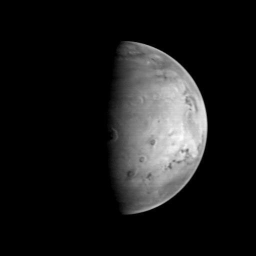This image, the last in sequence of 8 taken by NASA's Mars Global Surveyor spacecraft prior to its arrival at Mars on September 11, 1997, shows a spectacular view of the large volcano, Olympus Mons, very close to the morning sunrise line.