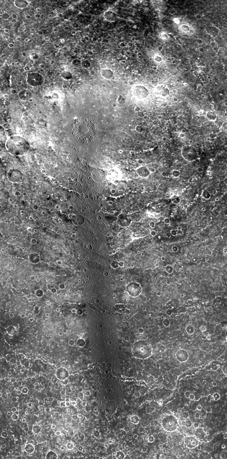 This mosaic shows the Asgard multi-ring structure on Callisto, Jupiter's second largest icy moon. Images obtained with the clear filter of the Solid State Imaging (SSI) system when NASA's Galileo spacecraft was less than 9,500 kilometers from Callisto.