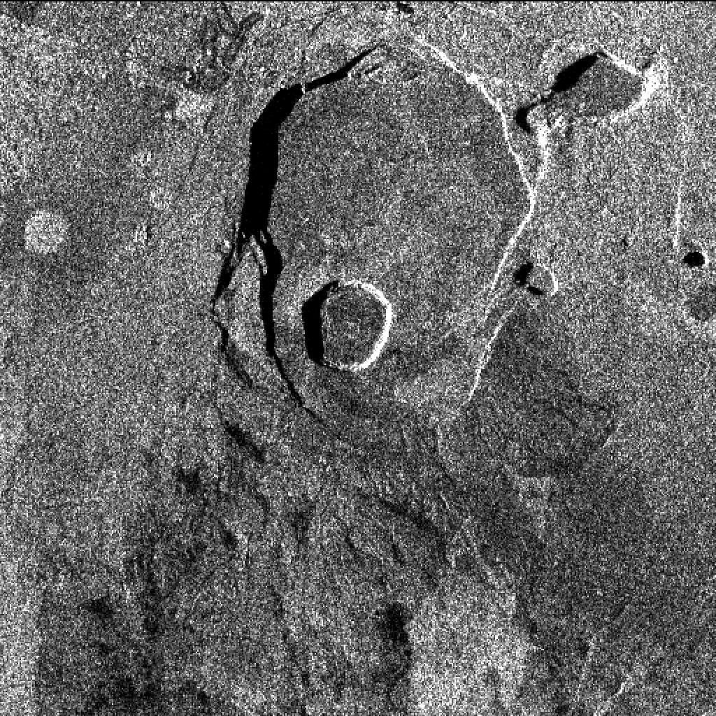 This X-band image of the volcano Kilauea was taken on October 4, 1994, by NASA's Spaceborne Imaging Radar-C/X-band Synthetic Aperture Radar.