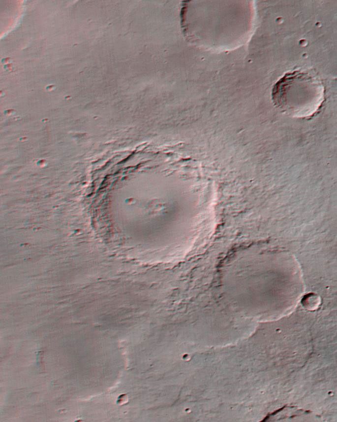 During typical operations, highly-summed two-color image strips are transmitted for each orbit and assembled into daily global weather maps. This image if from NASA's Mars Global Surveyor.