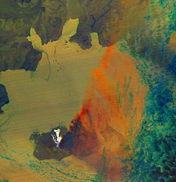 Since last spring, the U.S. Geological Survey's Alaska Volcano Observatory (AVO) has detected increasing volcanic unrest at Augustine Volcano in Cook Inlet, Alaska near Anchorage. This image is from NASA's Terra spacecraft.