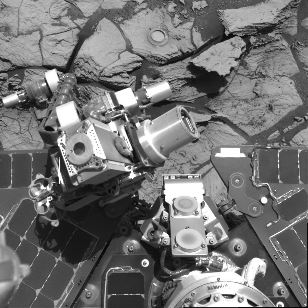 In January 2006, NASA's Mars Exploration Rover team adopted a new strategy for carrying Opportunity's robotic arm (the instrument deployment device with its turret of four tools at the end) when the rover is driving.