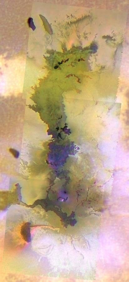 This mosaic combines images collected in February 2000 and the summer of 1999 by NASA's Galileo spacecraft to highlight new details of the longest active lava flow known in the solar system.