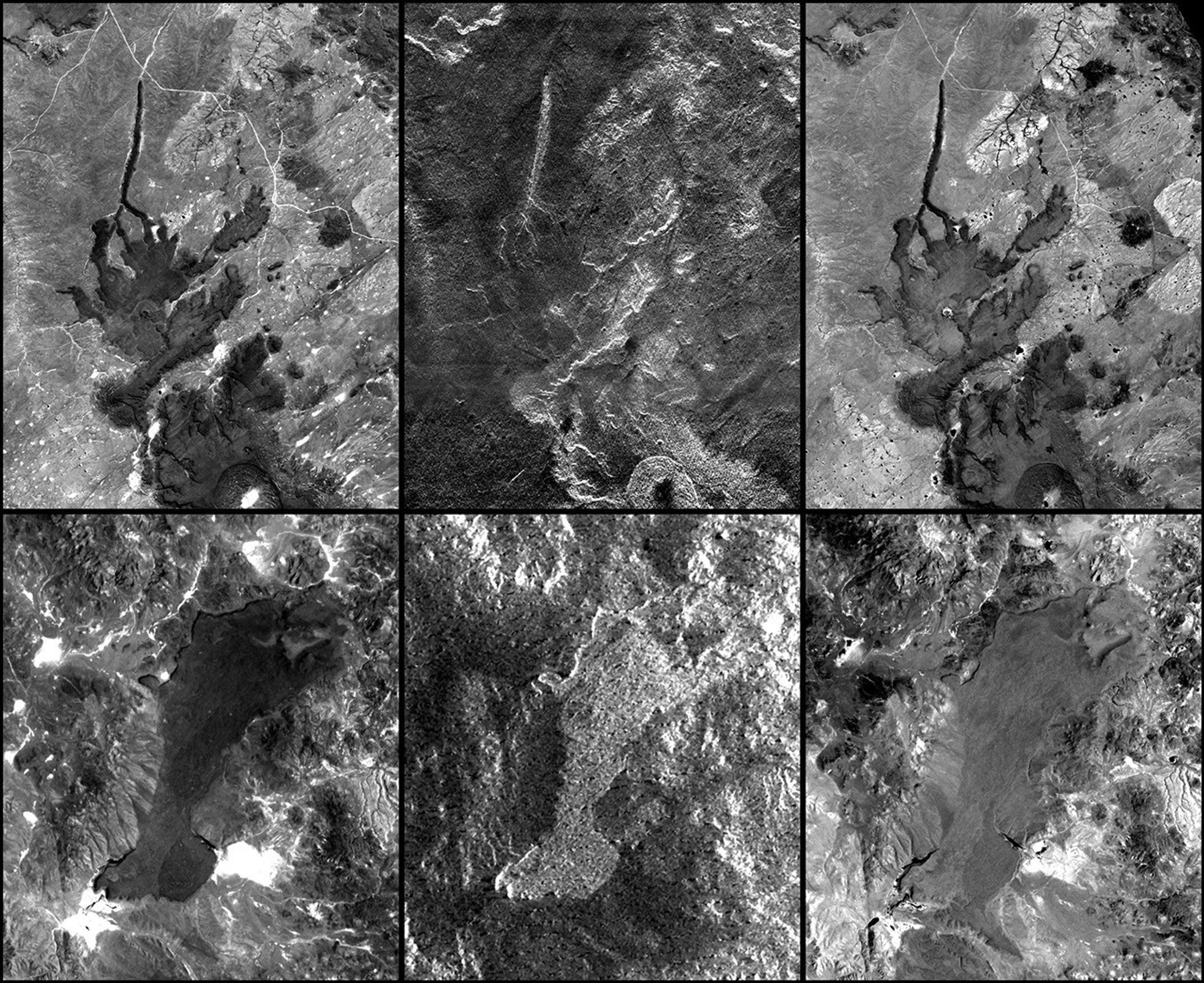 In addition to an elevation model of most of Earth's landmass, NASA's Shuttle Radar Topography Mission shows lava flows in northern Patagonia, Argentina.