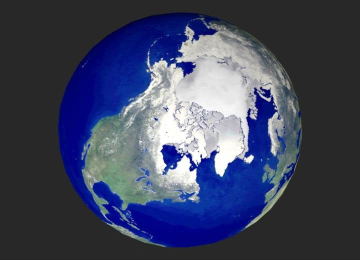 NASA researchers have insights into the mysteries of Arctic sea ice, thanks to the unique abilities of Canada's Radarsat satellite in this view of the global arctic.