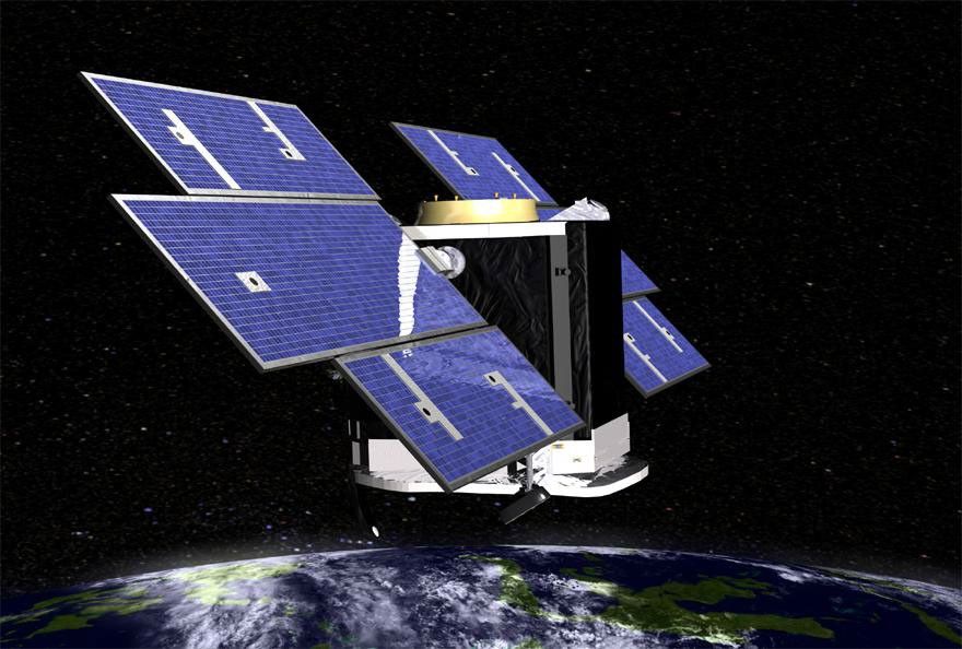 Artist's concept of NASA's CloudSat spacecraft, which will provide the first global survey of cloud properties to better understand their effects on both weather and climate.
