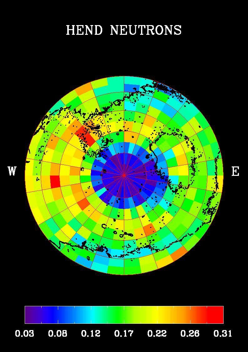 Southern Hemisphere Neutron Map - NASA Science