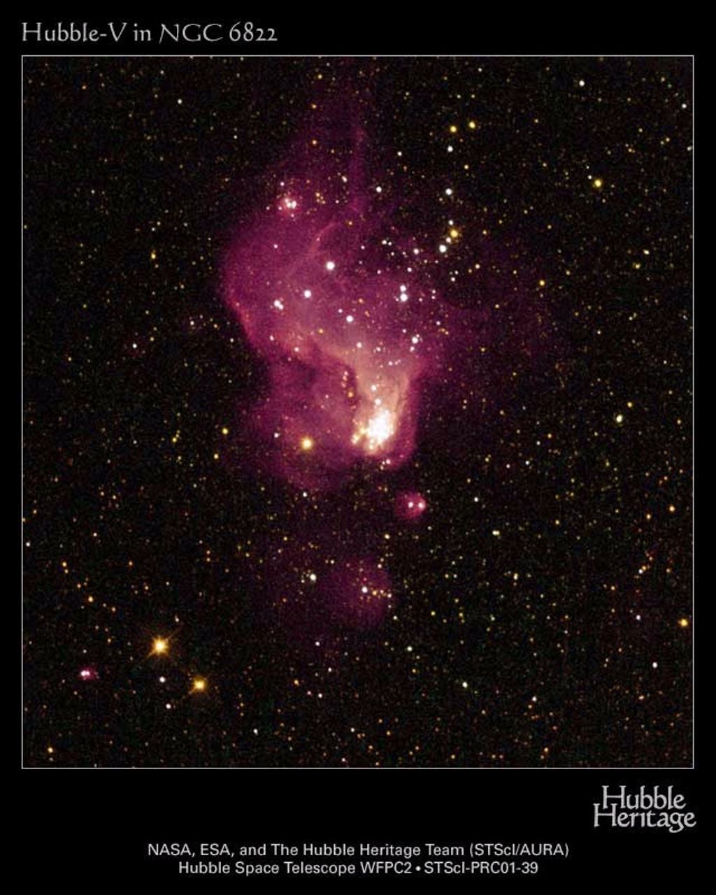 Resembling curling flames from a campfire, a magnificent nebula in a nearby galaxy observed by NASA's Hubble Space Telescope provides new insight into the fierce birth of stars as it may have occurred in the early universe.