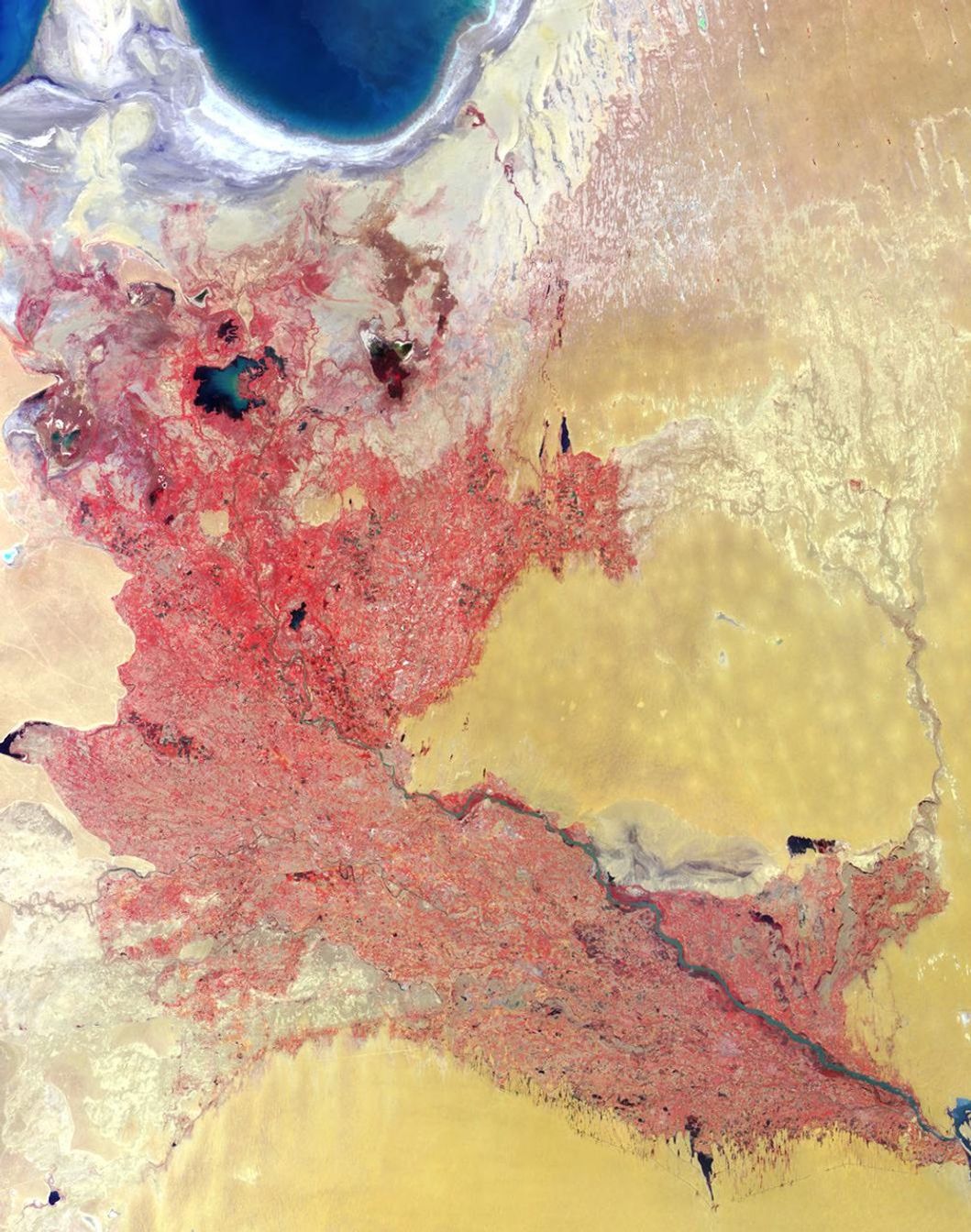 Acquired by the Multi-angle Imaging SpectroRadiometer instrument aboard NASA's Terra spacecraft, this image is from the MISR Where on Earth...? Mystery Quiz #13. The location is Western Uzbekistan and Northeastern Turkmenistan