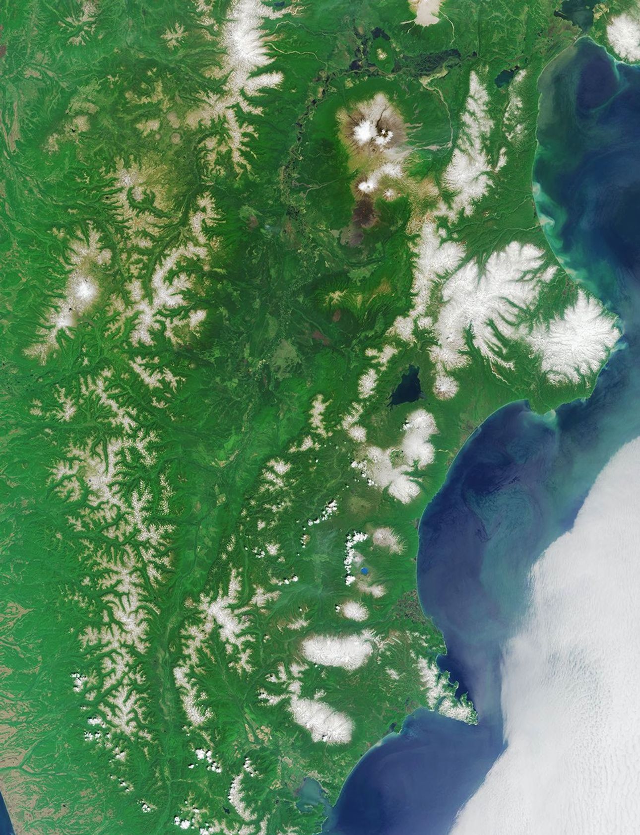 Kamchatka Peninsula, Russia is shown in this MISR Mystery Quiz #15 captured by NASA's Terra spacecraft.