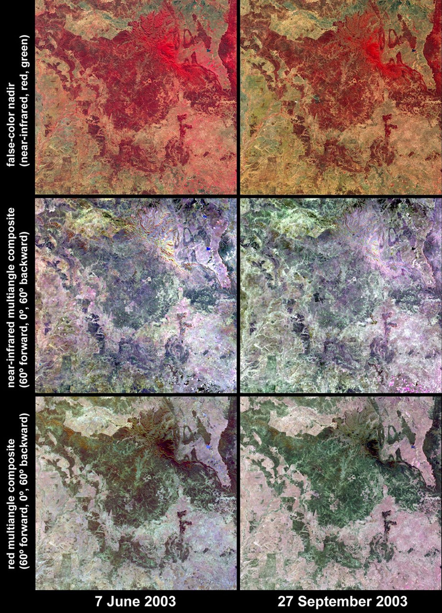 Austral winter and spring in Queensland's Brigalow Belt as seen by NASA's Terra spacecraft.