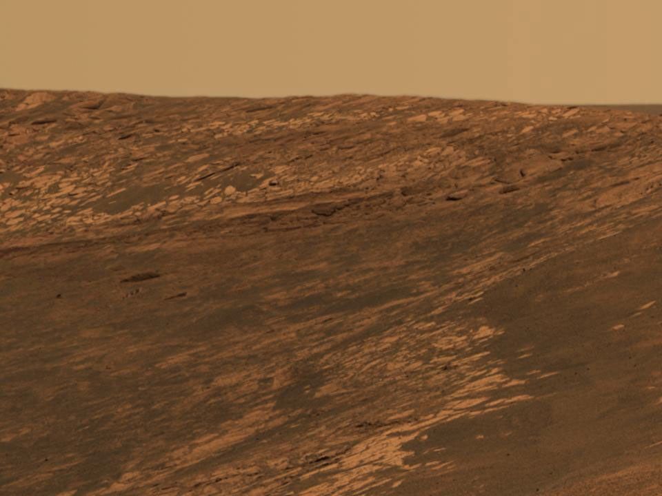 This image highlights the 'Karatepe' ingress, where NASA's Mars Exploration Rover Opportunity began its traverse down into 'Endurance Crater' on July 5, 2004.