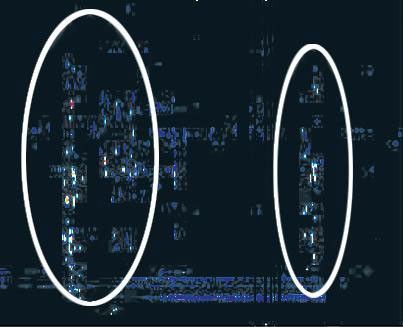 The speckles in this graph are radio signals from lightning in Saturn's atmosphere detected by NASA's Cassini spacecraft.