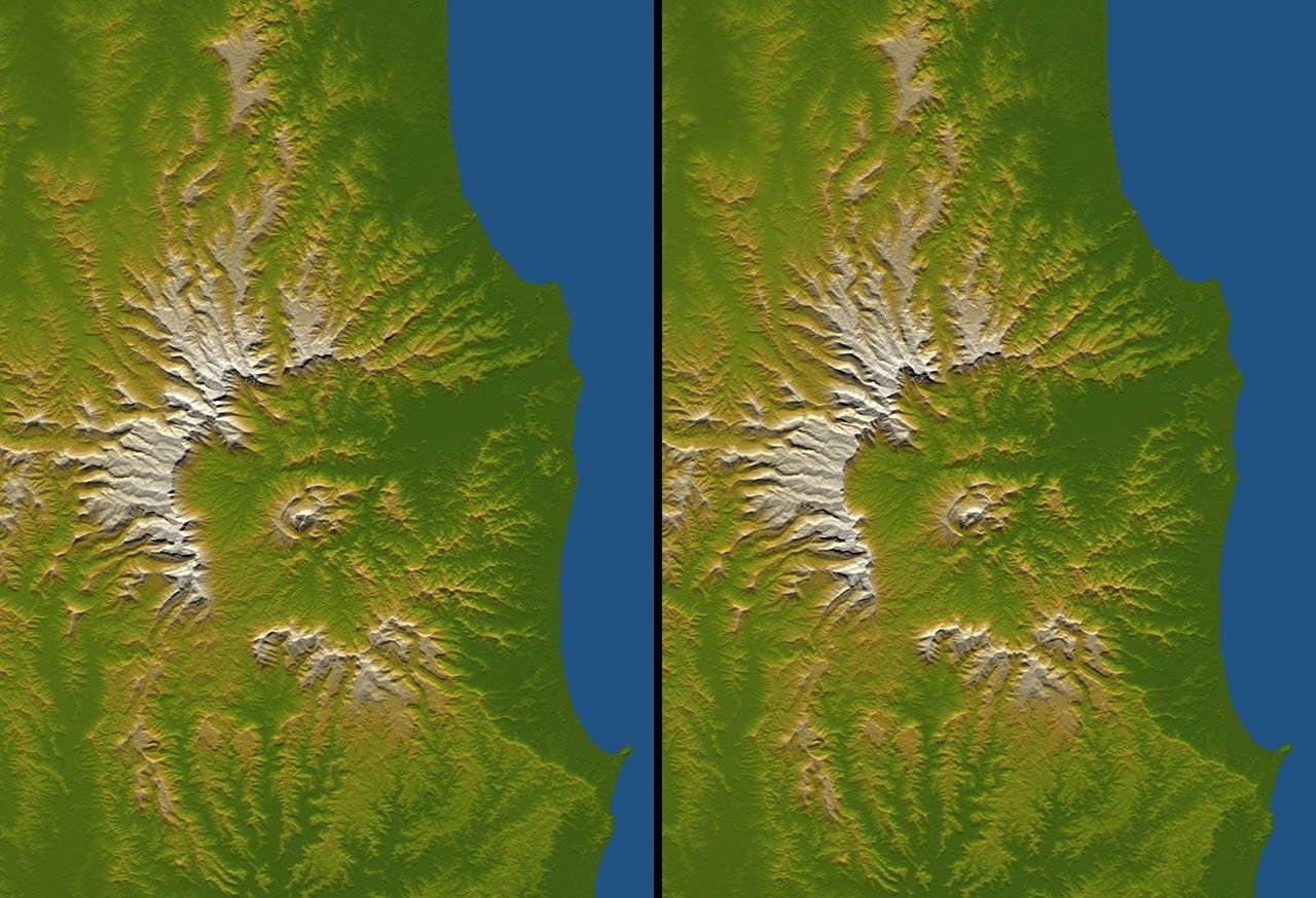 Tweed Extinct Volcano, Australia, Stereo Pair of SRTM Shaded