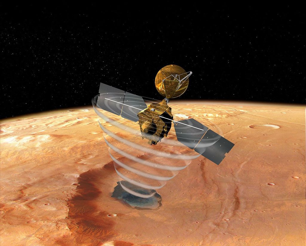 
			Mars Reconnaissance Orbiter's Radar, Top View (Artist's Concept) - NASA Science			