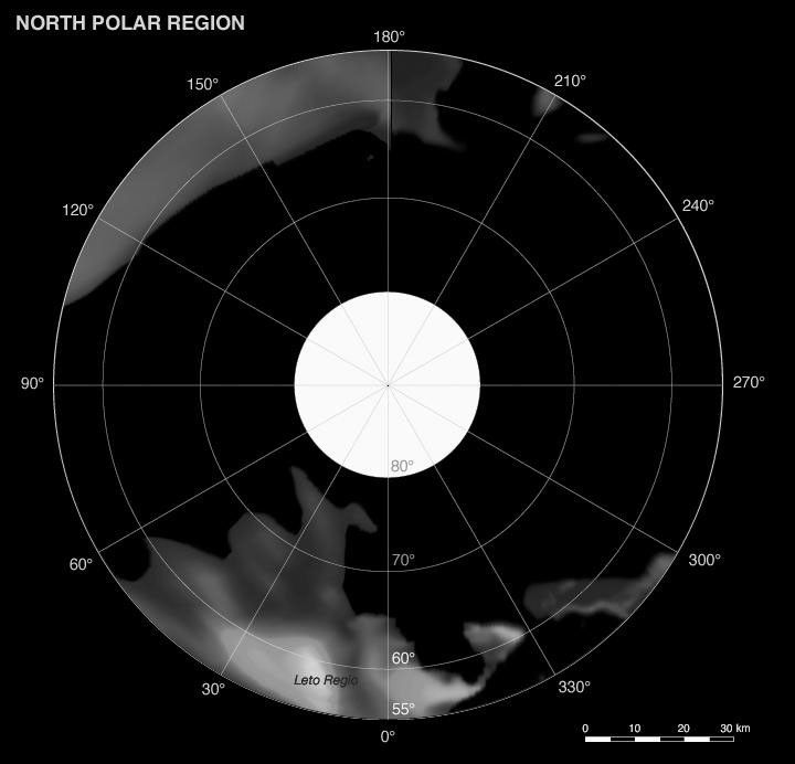 This map is part of a group release of Mercator and polar stereographic projections of Saturn's moon Phoebe. This global digital map of Phoebe was created using data taken during NASA's Cassini spacecraft's close flyby of the small moon in June 2004.