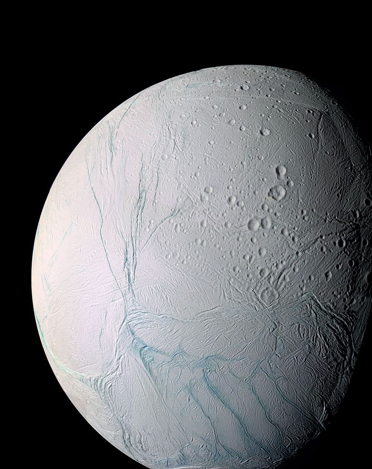 A masterpiece of deep time and wrenching gravity, the tortured surface of Saturn's moon Enceladus and its fascinating ongoing geologic activity tell the story of the ancient and present struggles of one tiny world.