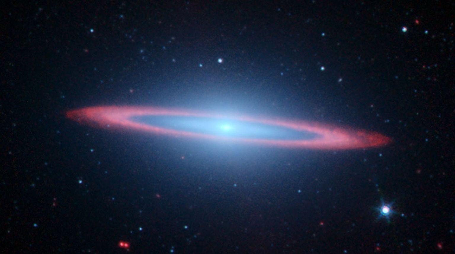 NASA's Spitzer Space Telescope set its infrared eyes on one of the most famous objects in the sky, Messier 104, also called the Sombrero galaxy.