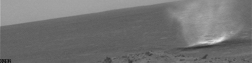 
			Dust Devil Near Spirit, Sol 446 - NASA Science			