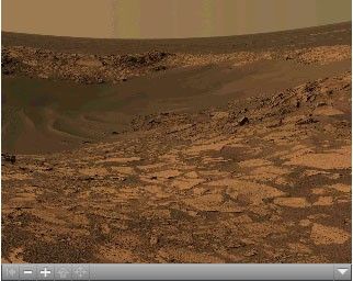 Click on the image for Of Craters and Erosion: Opportunity Examines