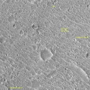 Click here for larger version of PIA09105 hardware on the surface