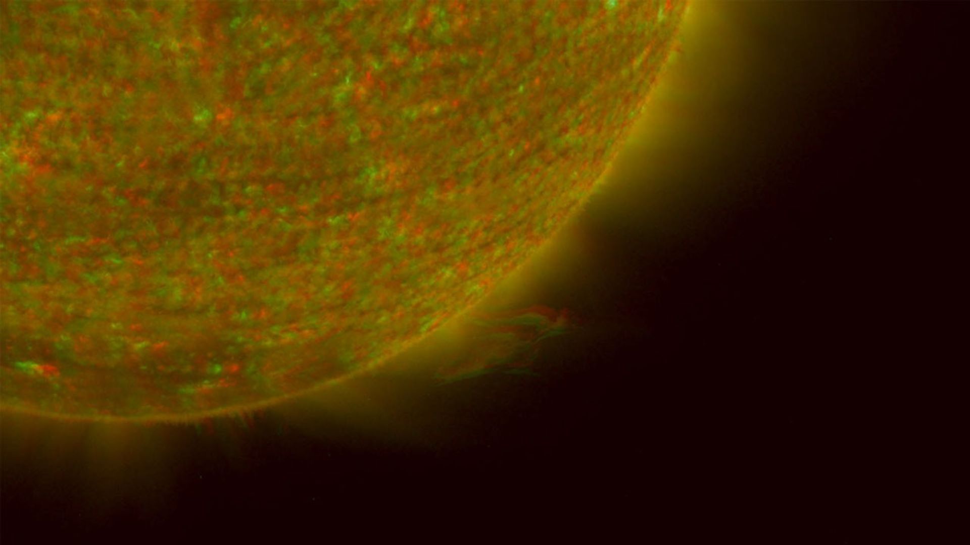 NASA's Solar TErrestrial RElations Observatory satellites have provided the first 3-dimensional images of the Sun. This view will aid scientists' ability to understand solar physics to improve space weather forecasting. 3D glasses are necessary.