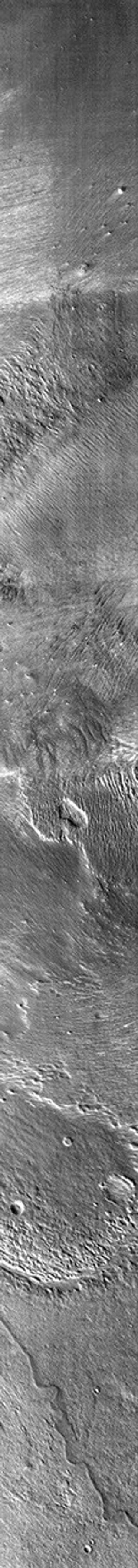 This image from NASA's Mars Odyssey spacecraft shows part of Zephyria Planum.