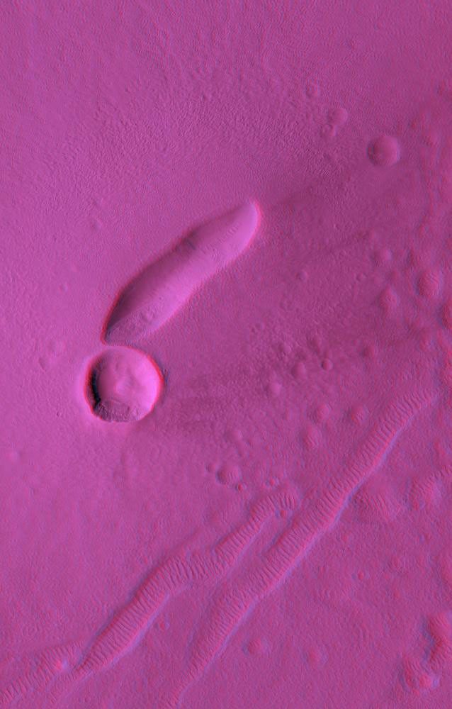 
			Anaglyph of East Mareotis Tholus - NASA Science			