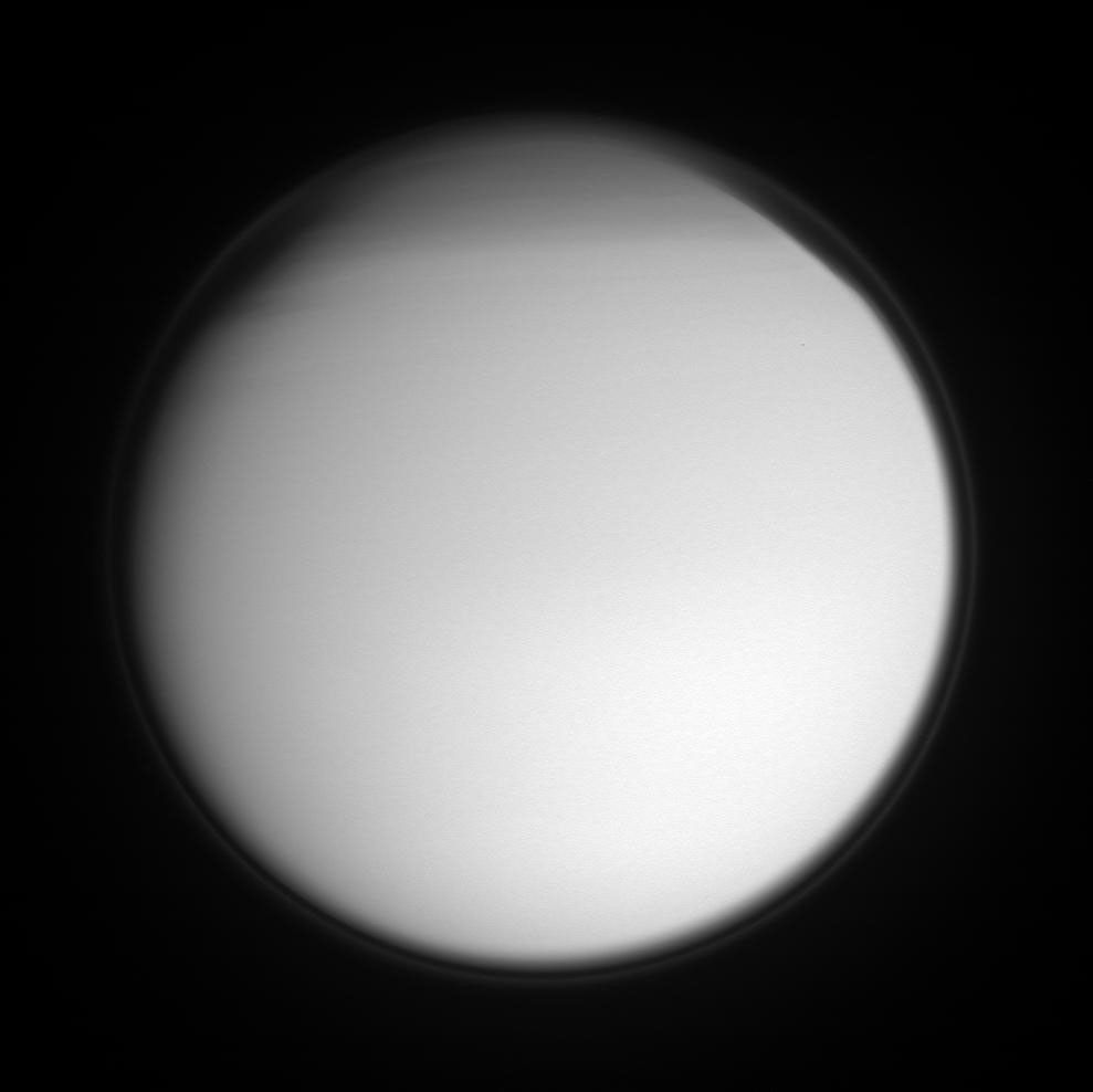 Titan photographed by a spacecraft