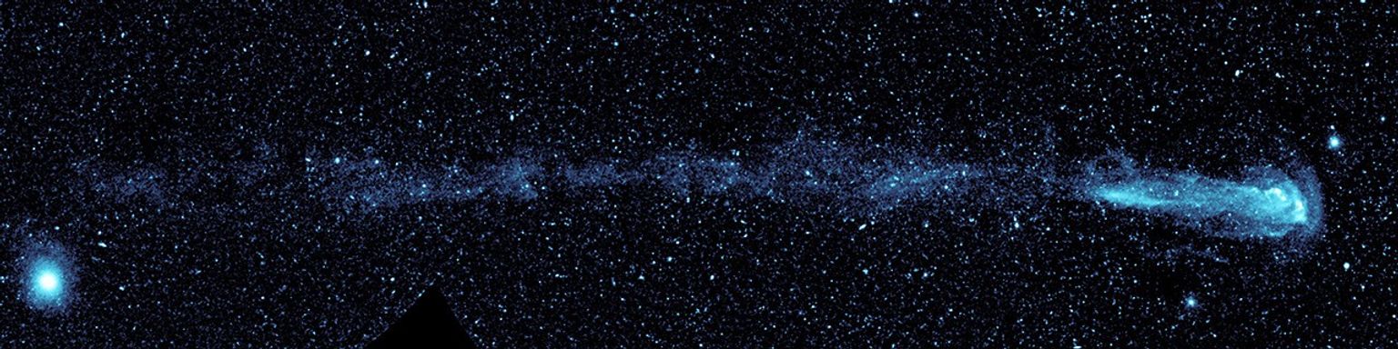 New ultraviolet images from NASA's Galaxy Evolution Explorer shows a speeding star that is leaving an enormous trail of 'seeds' for new solar systems. The star, named Mira (pronounced my-rah) after the latin word for 'wonderful.'