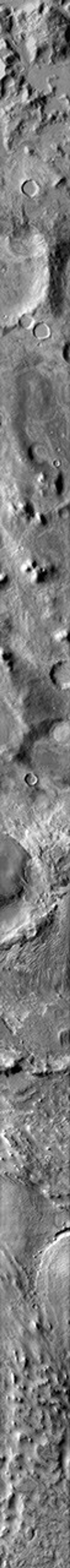 This image from NASA's Mars Odyssey spacecraft shows dunes in the Nereidum Montes, the mountainous region surrounding the lowest portion of the Argyre Basin on Mars.