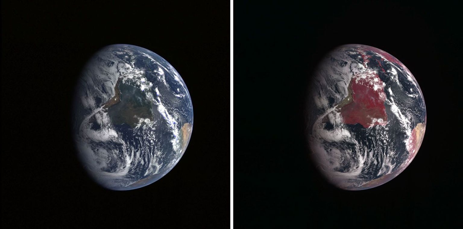 NASA's MESSENGER's Earth flyby on Aug. 2, 2005, not only adjusted the spacecraft's path to Mercury - the gravity assist maneuver allowed the spacecraft team to test several MESSENGER science instruments by observing its home planet.