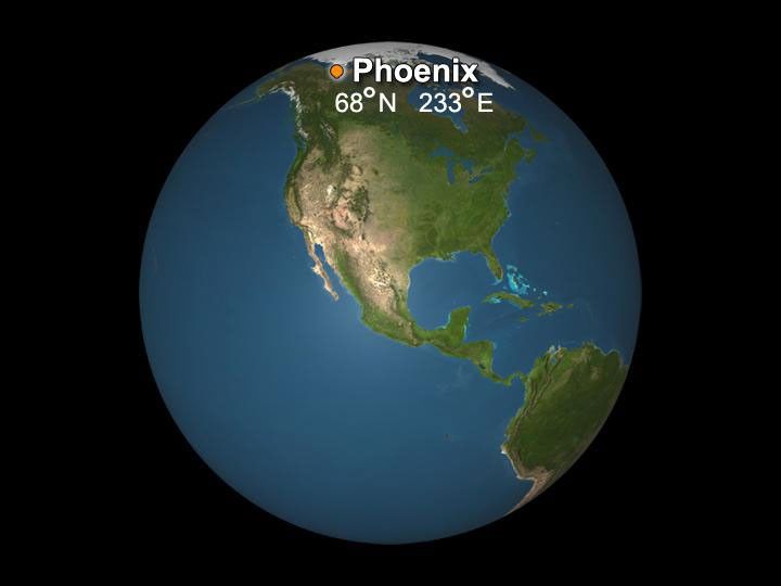 Earth Site Corresponding to Phoenix Mars Lander's Targeted Site